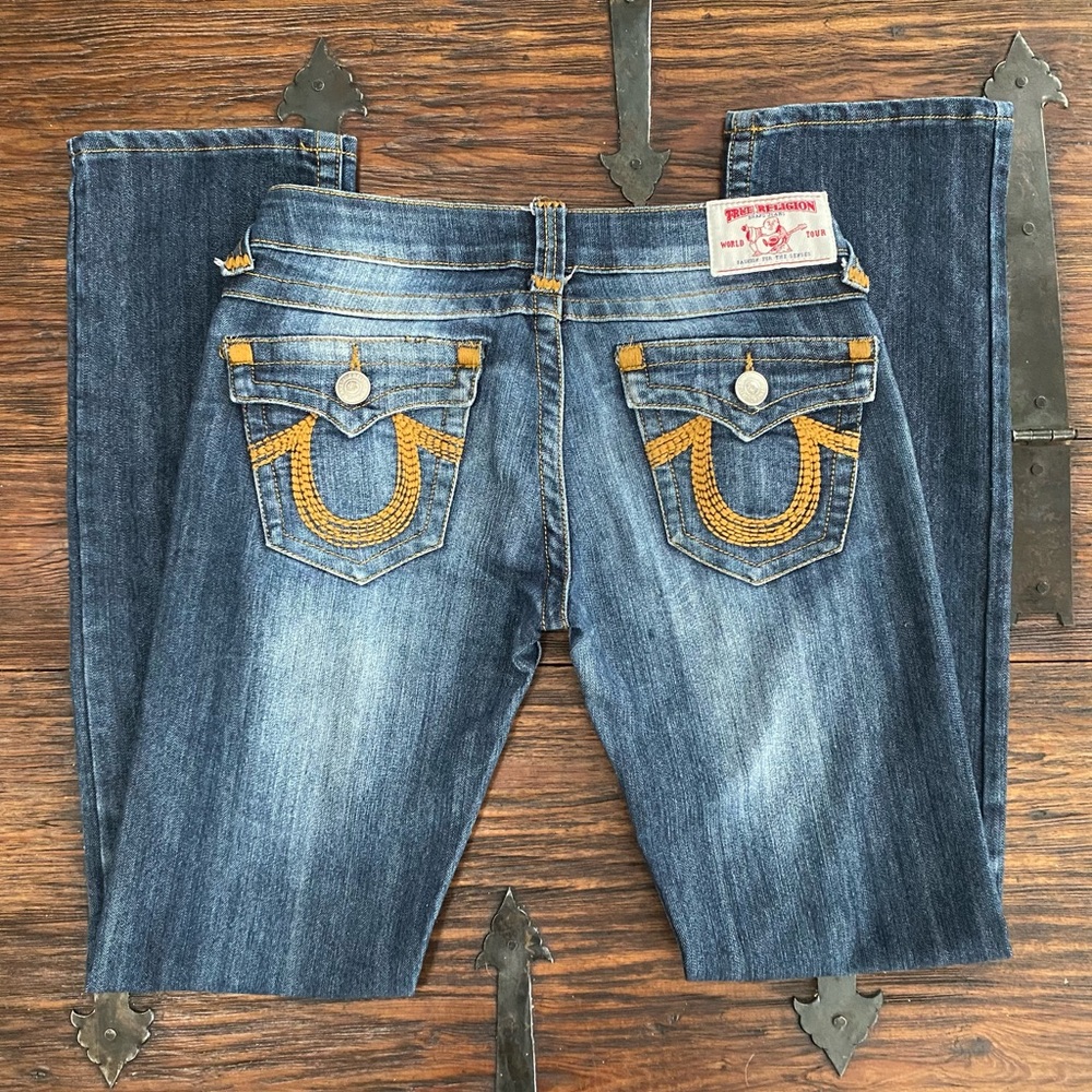 True Religion World Tour dark wash jeans